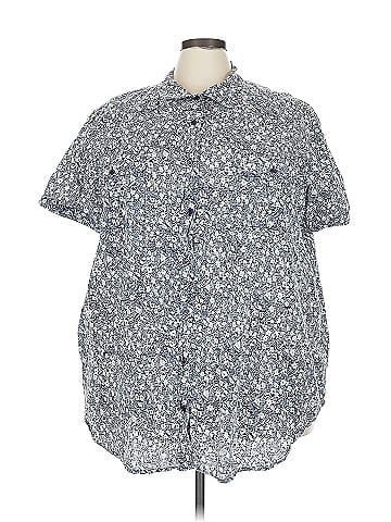 Woman Within Short Sleeve Button-Down Shirt (view 1)