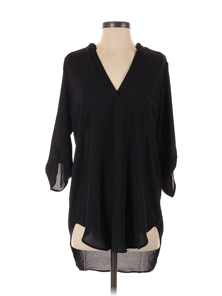 Click to view more detailed imagery on our partner's website Pre-owned Lush 3/4 Sleeve Blouse In Black