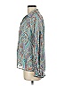 Jodifl 100% Polyester Paisley Teal 3/4 Sleeve Blouse Size M - photo 5