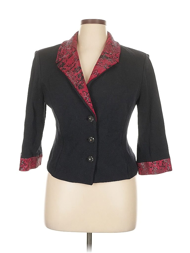 St. John Black Blazer Size 14 - photo 1