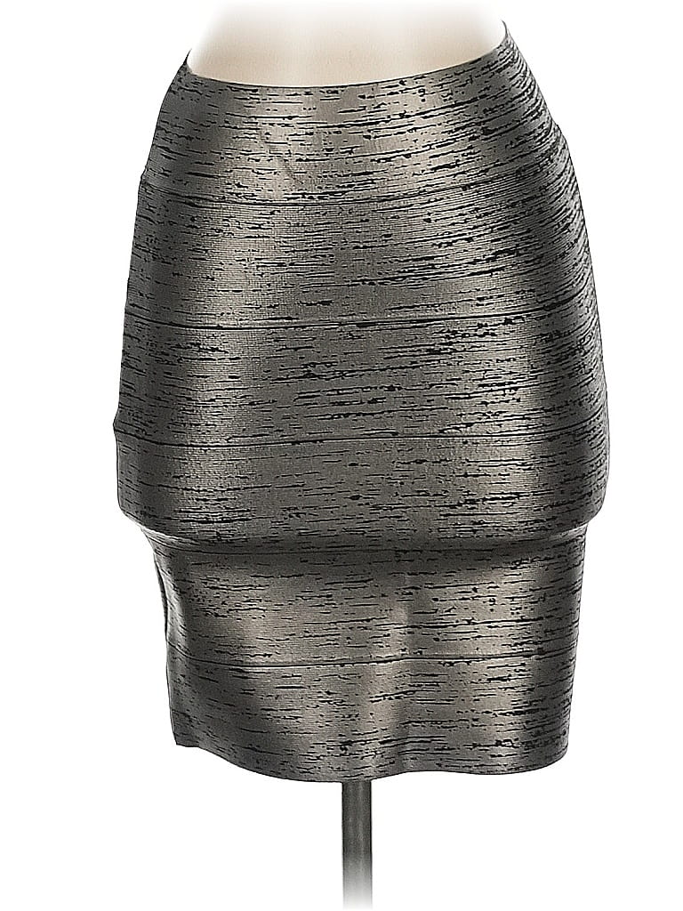 Pre-owned Bcbgmaxazria Formal Skirt In Silver