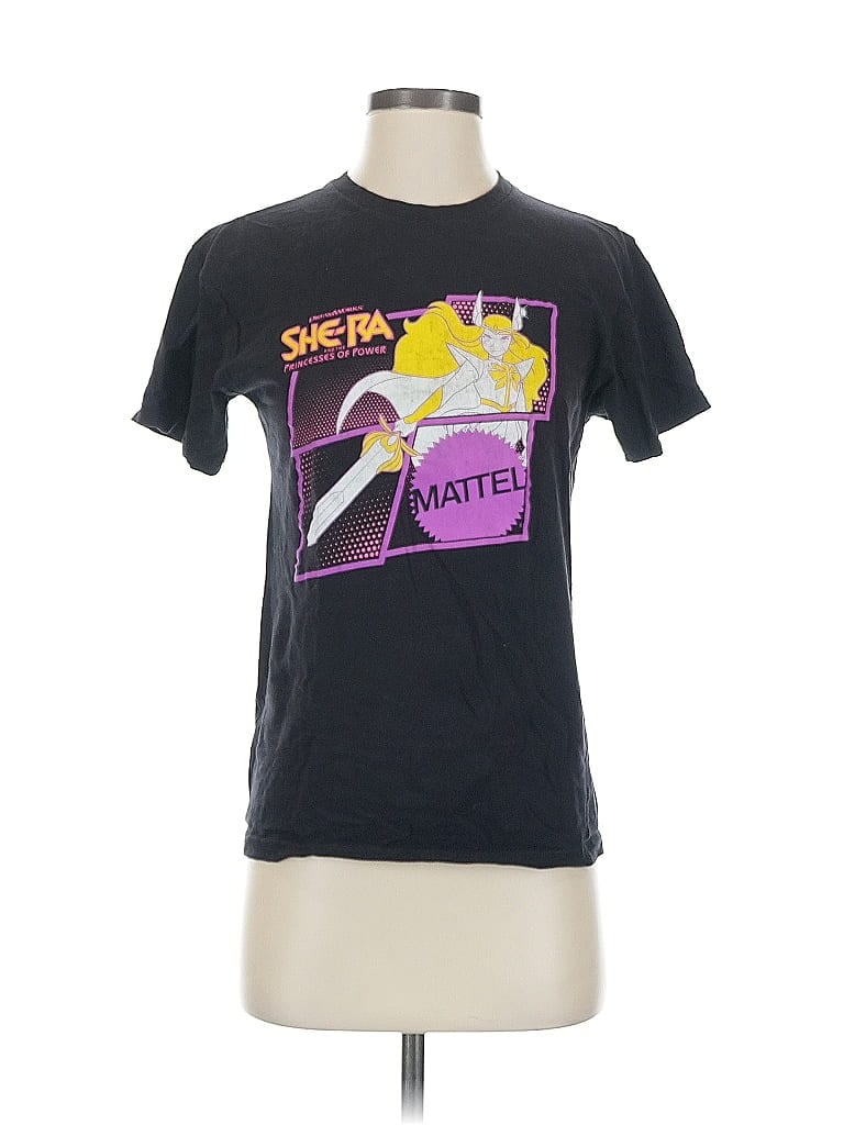 Next Level Apparel 100% Cotton Print Black Short Sleeve T-Shirt Size XS - photo 1