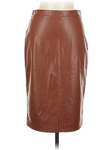 Kate Kasin Faux Leather Skirt (view 1)