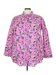 Woman Within Long Sleeve Button Down Shirt