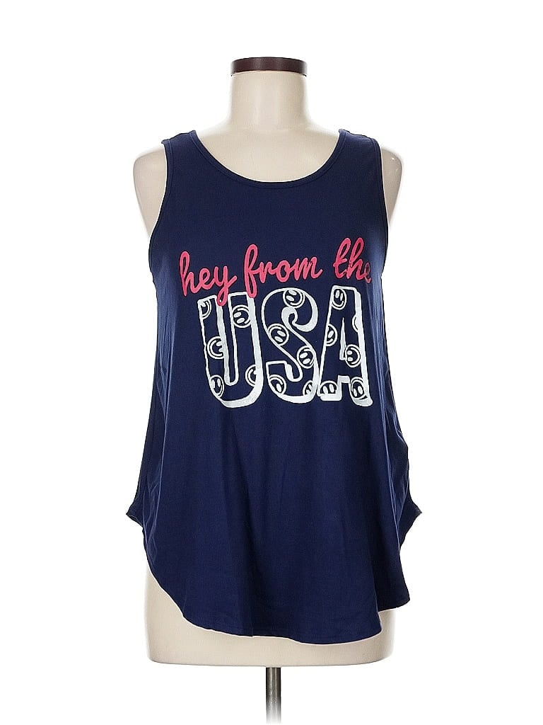 Pre-owned Lularoe Sleeveless T-shirt In Blue