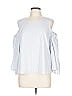 Prose & Poetry Silver 3/4 Sleeve Blouse Size L - photo 1