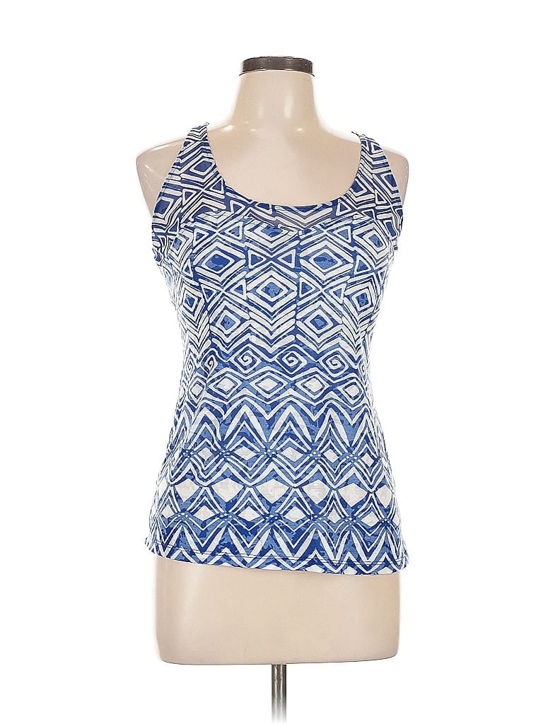 Pre-owned Inc International Concepts Sleeveless Top Blue Halter Neckline Tops