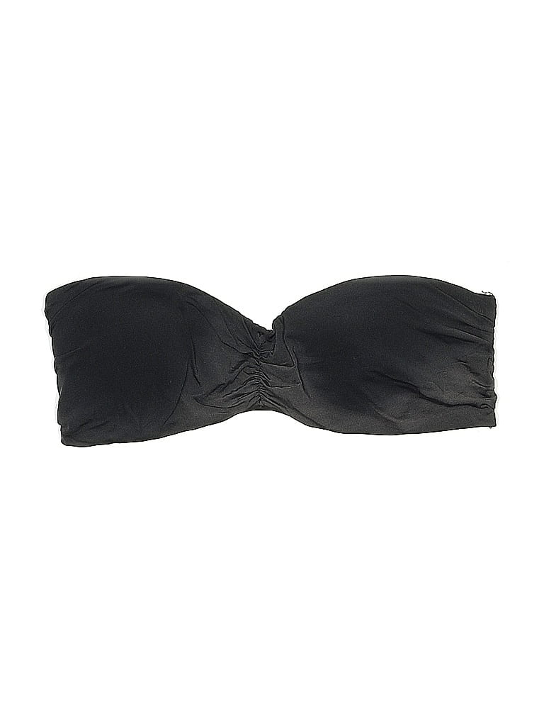 Pre-owned H&m Swimsuit Top Black Solid Pattern Swimwear