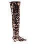Chanel 100% Cotton Brown Thigh High Boots Size EU 38 - photo 1