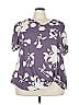 West Kei 100% Polyester Purple Short Sleeve Blouse Size 3X - photo 1
