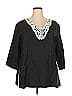 PREMISE Black 3/4 Sleeve Blouse Size XXL - photo 1