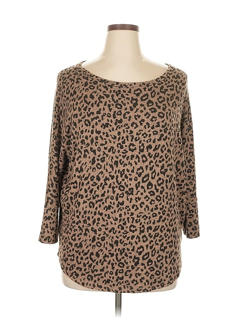 MARKET & SPRUCE Pre-owned Pullover Sweater In Brown