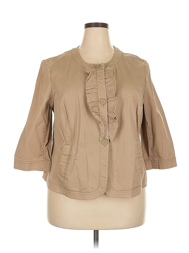 Talbots Outlet Tan 3/4 Sleeve Blouse Size 18 - photo 1