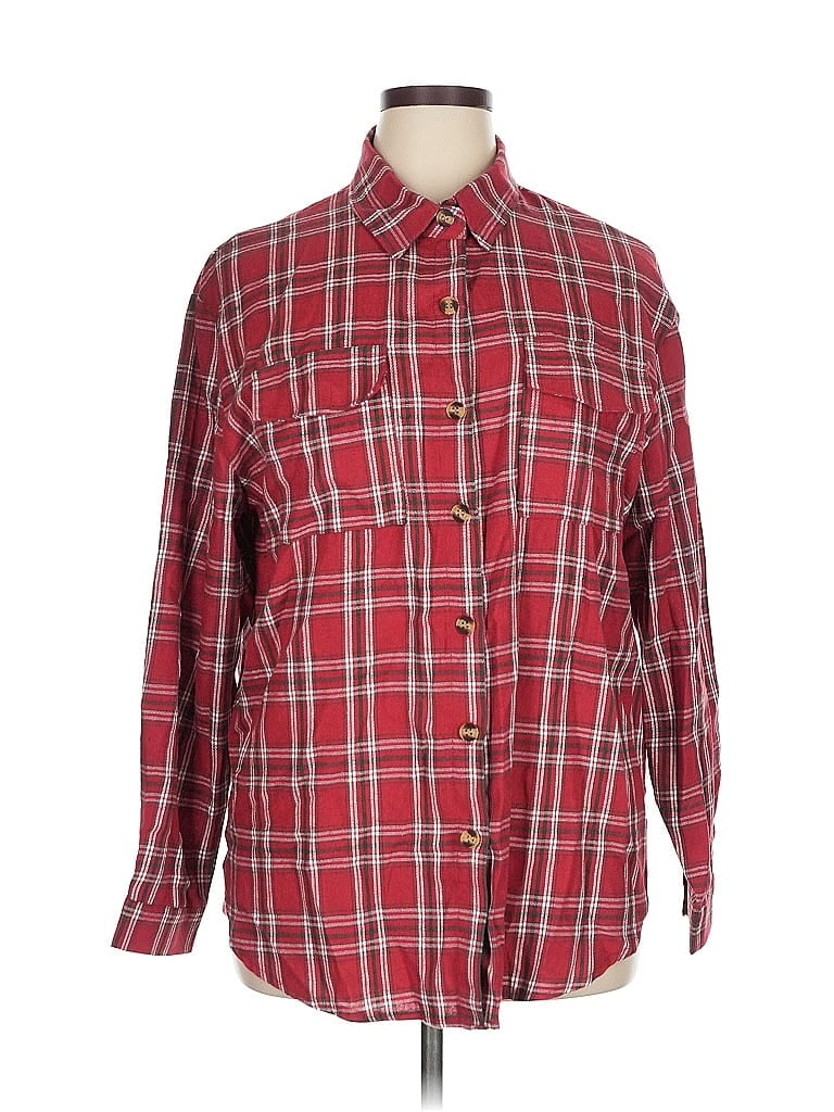 Pre-owned Unbranded Long Sleeve Blouse In Red