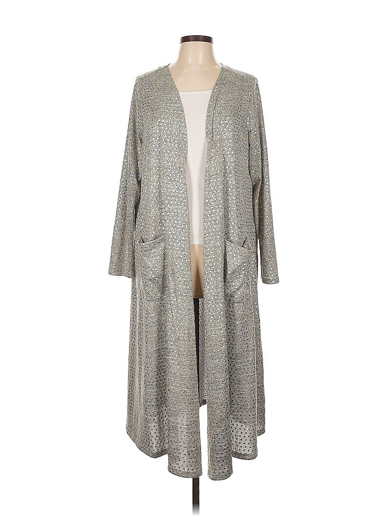 Pre-owned Lularoe Kimono In Gray