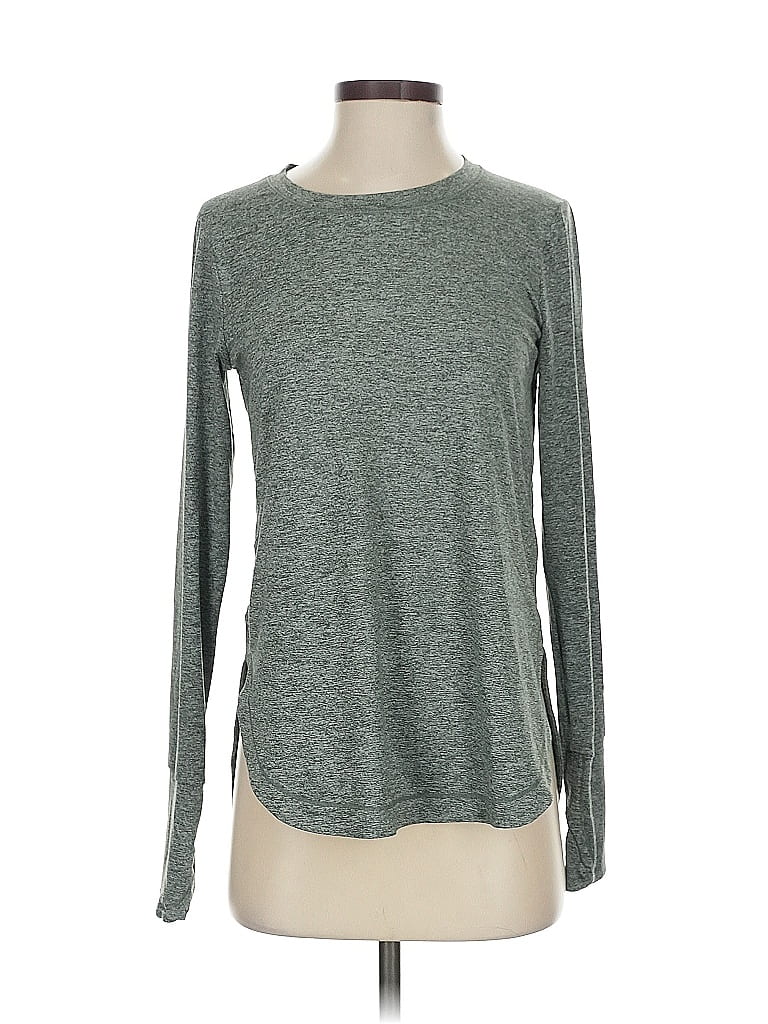 Pre-owned Athleta Long Sleeve T-shirt In Gray
