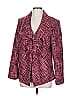 Chico's 100% Polyester Plaid Red Blazer Size Lg (2) - photo 1