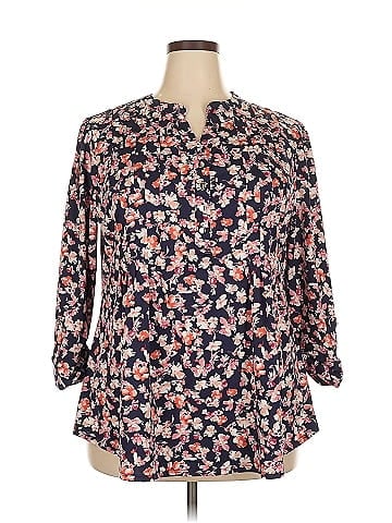 Roz & Ali Long Sleeve Blouse (view 1)