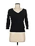 August Silk Black Pullover Sweater Size M - photo 1