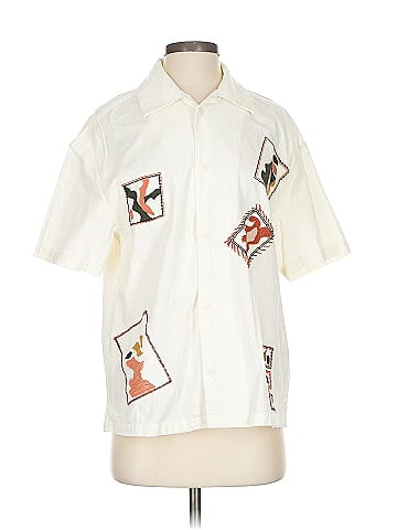 Bershka Short Sleeve Button-Down Shirt (view 1)