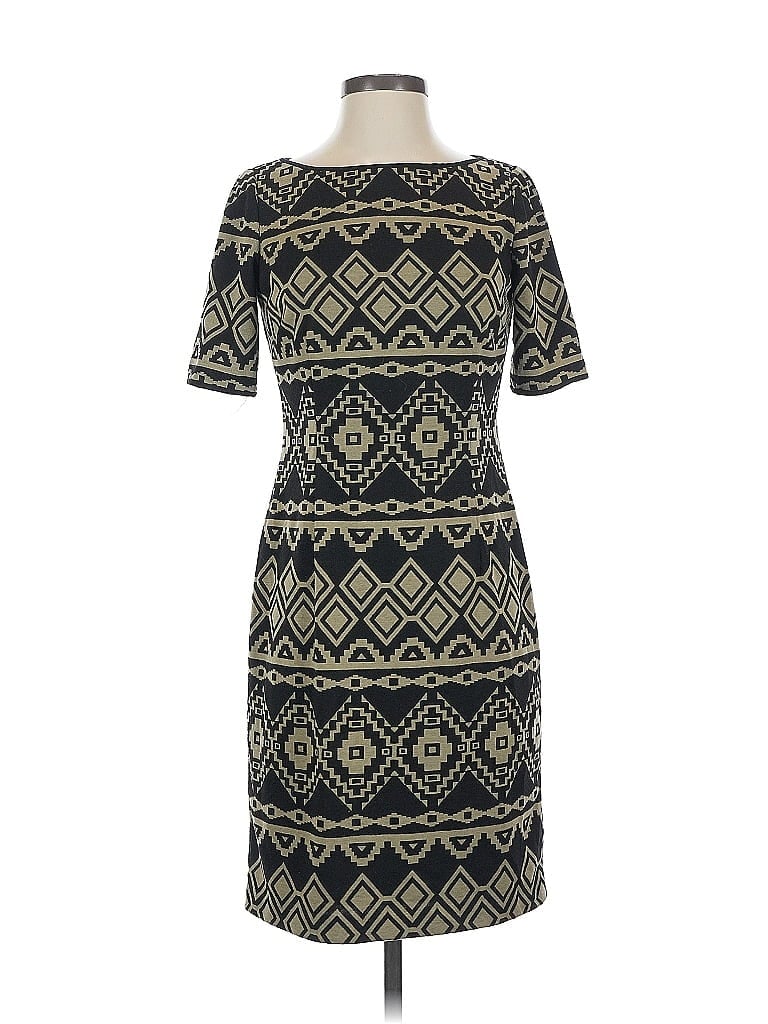 Tahari by ASL Argyle Black Casual Dress Size 2 - photo 1