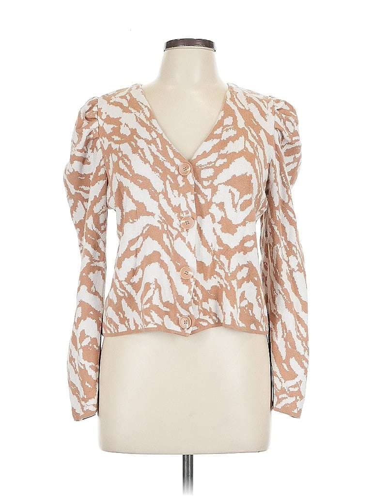 Pre-owned Nine West Long Sleeve Blouse In Brown