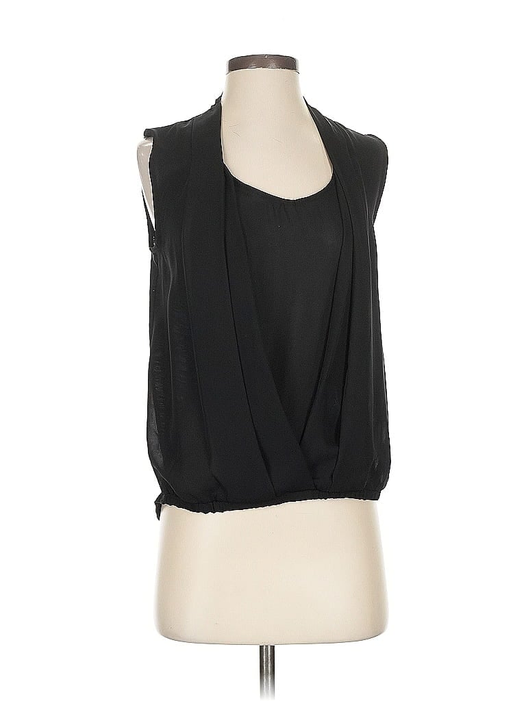 Pre-owned Deletta Sleeveless Blouse In Black