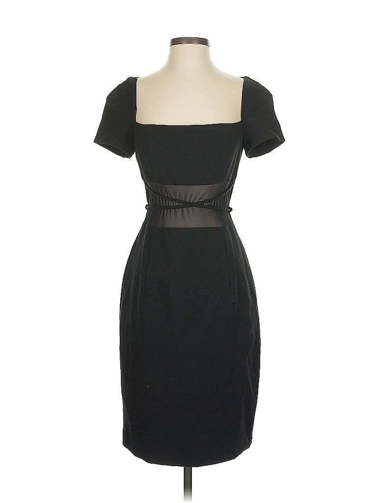 Black Halo 100% Polyamide Solid Black Cocktail Dress Size 4 - photo 1