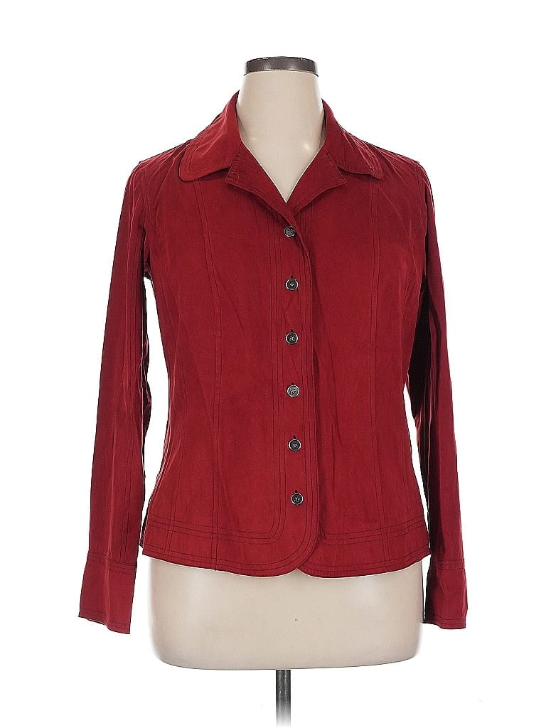 Click to view more detailed imagery on our partner's website Pre-owned Dressbarn Long Sleeve Blouse In Burgundy