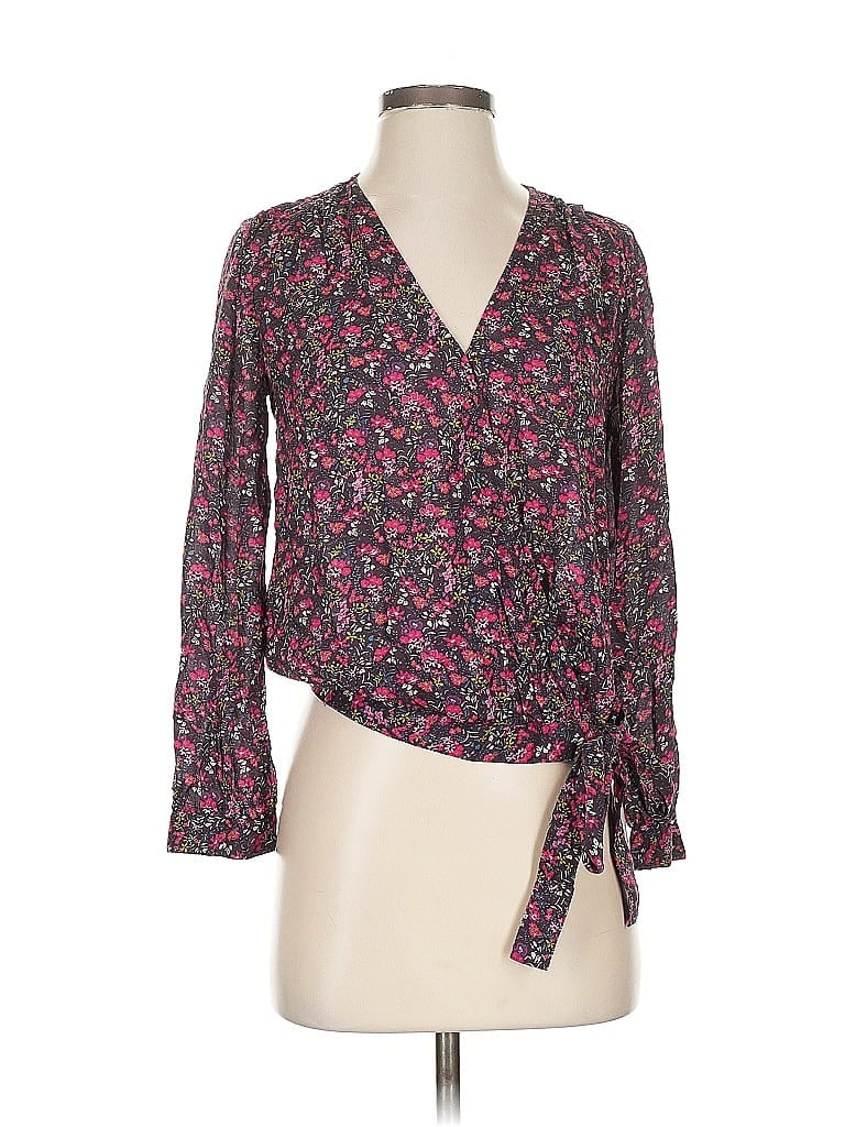 Pre-owned Lucky Brand 3/4 Sleeve Blouse In Purple