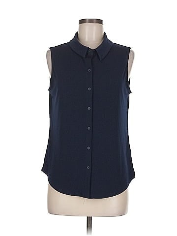 Adrianna Papell Sleeveless Button-Down Shirt (view 1)