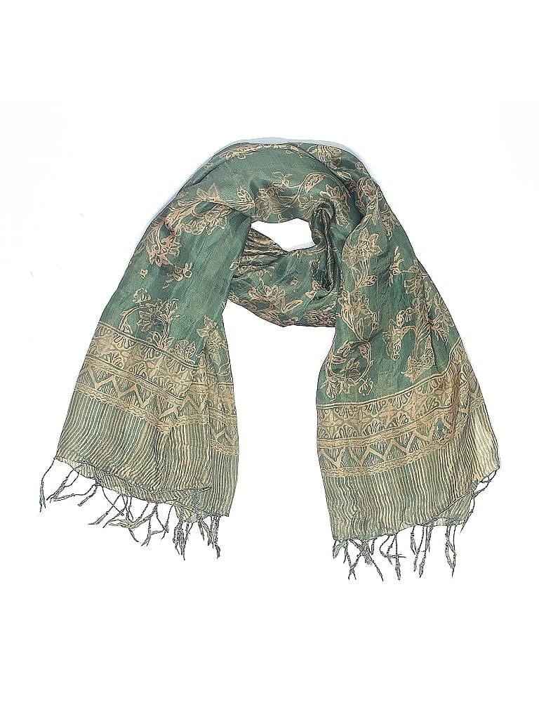 Pre-owned Unbranded Scarf In Green