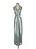 David Meister Metallic Silver Cocktail Dress Size 2 - photo 1