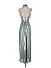 David Meister Metallic Silver Cocktail Dress Size 2 - photo 2