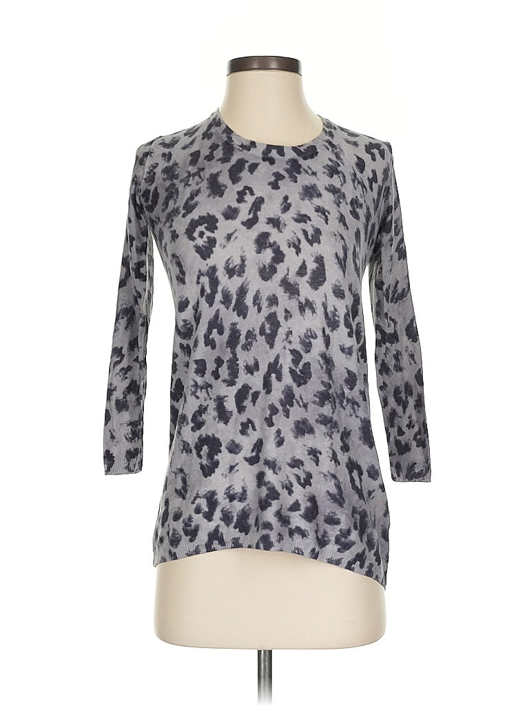 Pre-owned Babaton Silk Cardigan Sweater In Gray