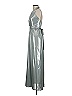 David Meister Metallic Silver Cocktail Dress Size 2 - photo 4