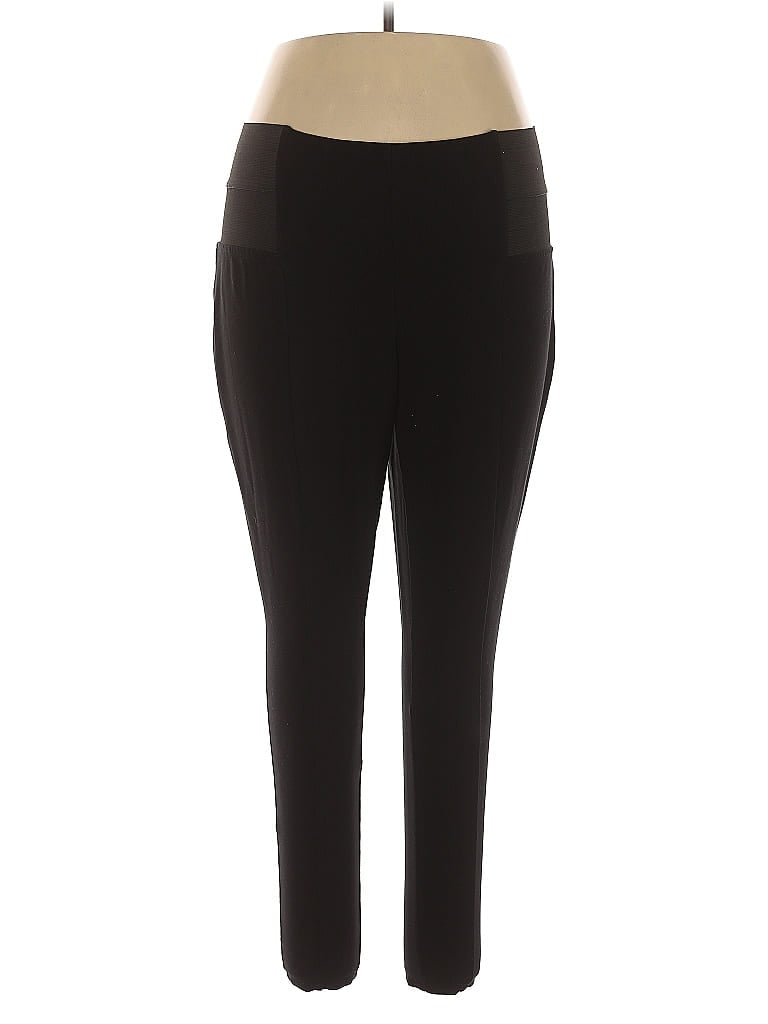 ELOQUII Solid Black Active Pants Size 18 - photo 1