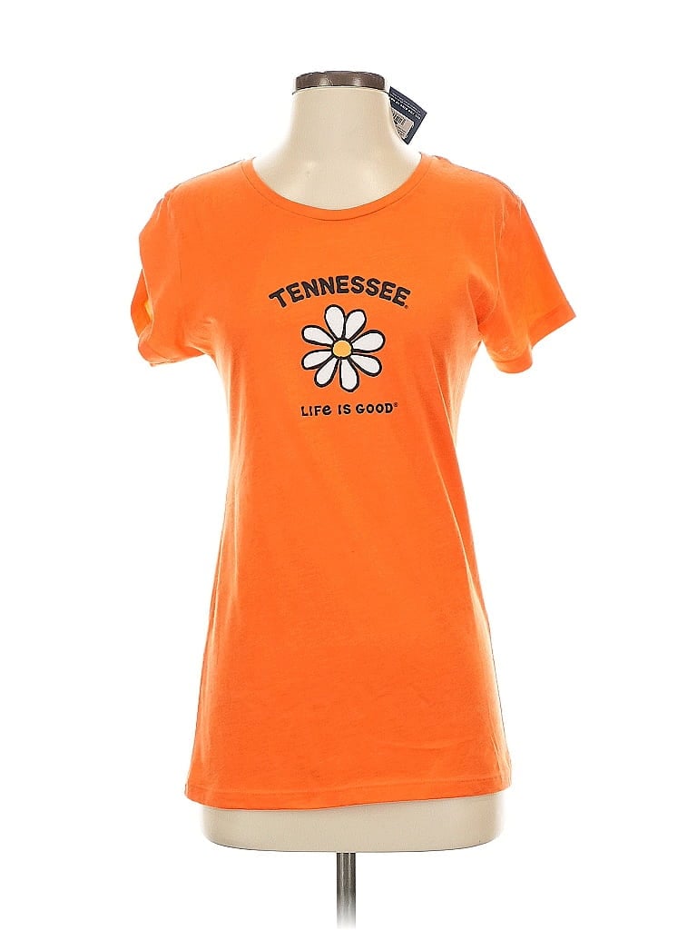 Life Is Good Orange Short Sleeve T-Shirt Size S - photo 1