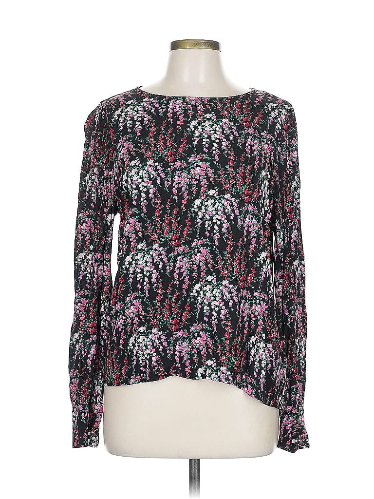 Pre-owned J.crew Factory Store Long Sleeve Blouse In Black