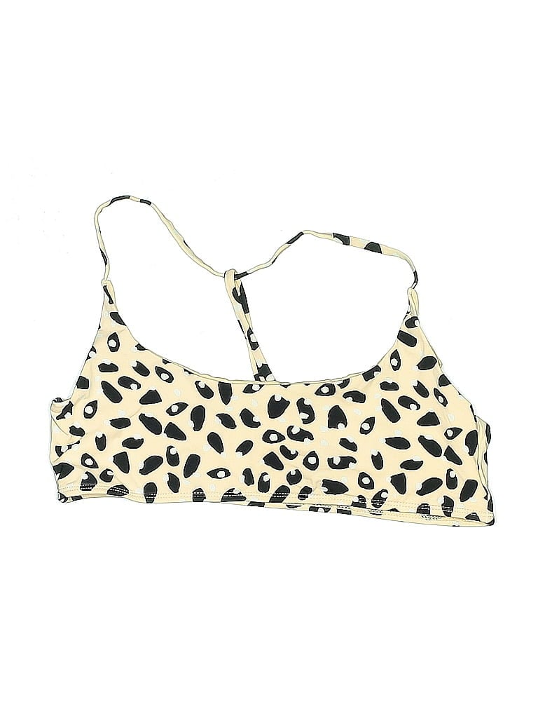 Pre-owned Cotton On Body Swimsuit Top Gold Animal Print Pattern Swimwear