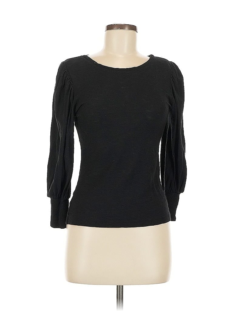 Pre-owned Express 3/4 Sleeve Top Black Boatneck Tops