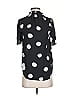 T Tahari 100% Polyester Polka Dots Black Short Sleeve Blouse Size XS - photo 1
