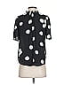T Tahari 100% Polyester Polka Dots Black Short Sleeve Blouse Size XS - photo 2