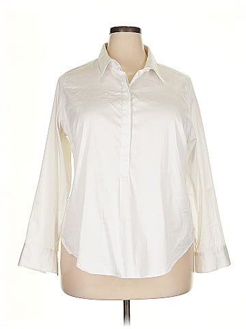 Universal Standard 3/4 Sleeve Button-Down Shirt (view 1)