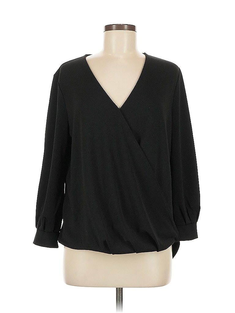 Pre-owned Banana Republic Long Sleeve Blouse In Black