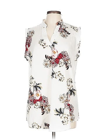 Amaryllis Sleeveless Button-Down Shirt (view 1)