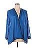 Roaman's 100% Polyester Blue 3/4 Sleeve Blouse Size 24 - photo 1