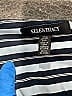 Ellen Tracy 100% Rayon Stripes Blue Short Sleeve Blouse Size S - photo 6