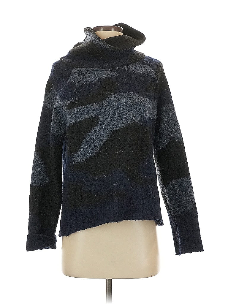 Pre-owned Aqua Turtleneck Sweater In Blue