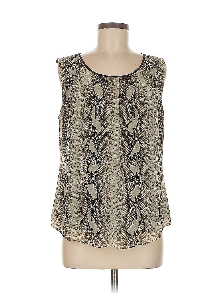 Pre-owned Chaus Sleeveless Blouse In Gray